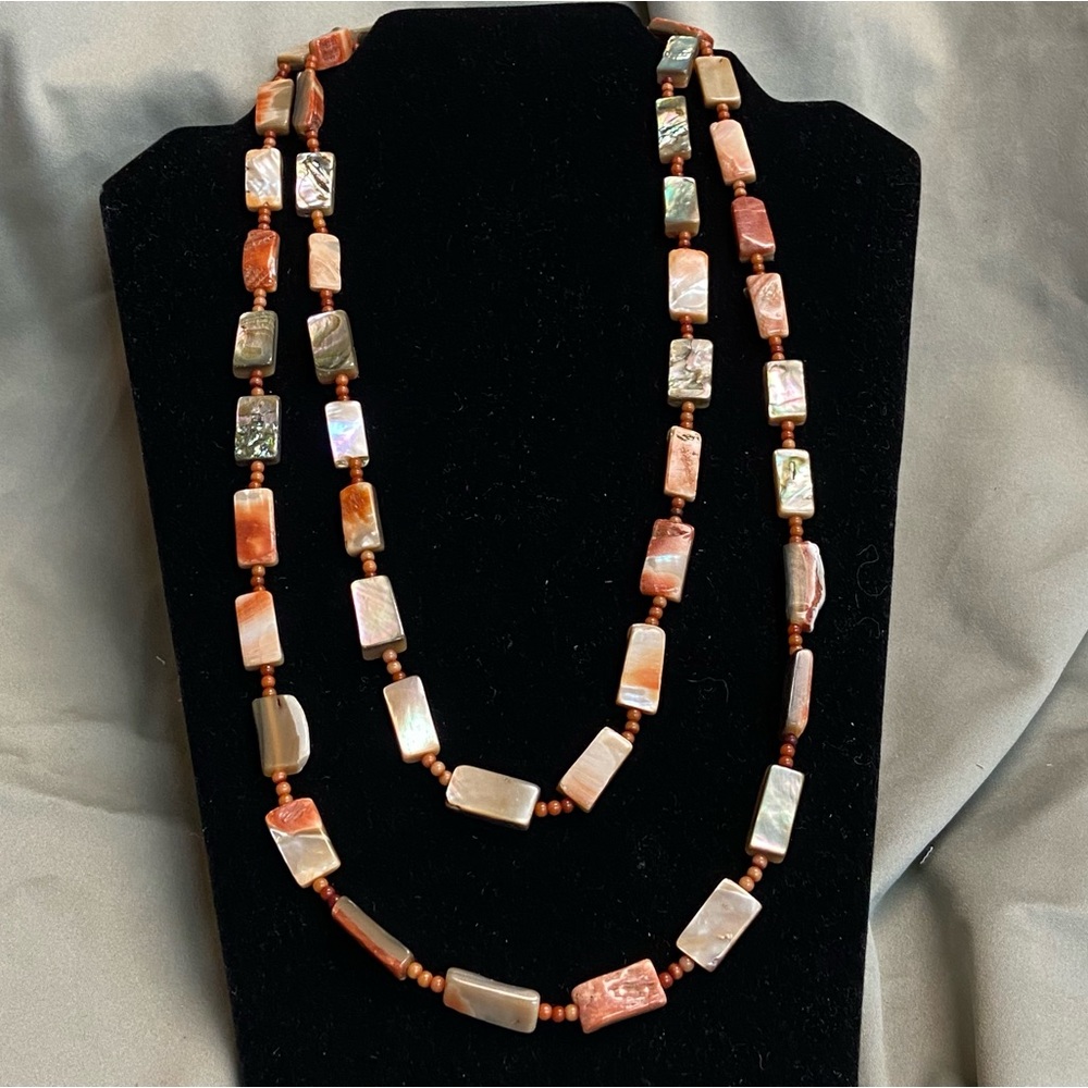 Paua Shell/Mother of Pearl Necklace 24 inches